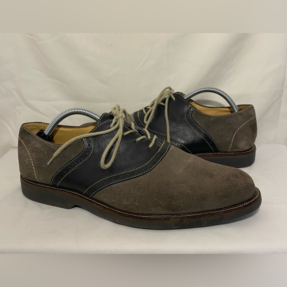 1901 Lace Oxfords Brown/Black Suede  Shoes Men's‎ US Size 10.5 M #M23109 EUC